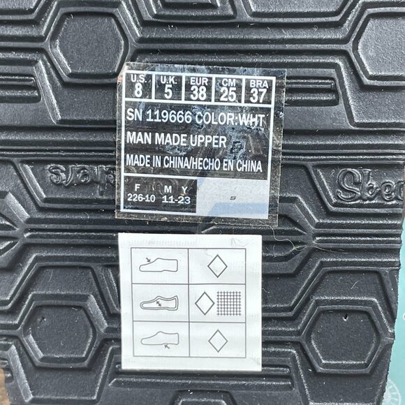 Skechers Meditation Sparkly Fleur Womens 8 Shoes White T-Strap Thong Sandals NEW - Picture 13 of 13